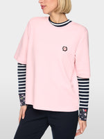 Load image into Gallery viewer, Marc Cain Short-sleeved shirt with floral patch
