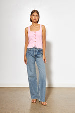 Load image into Gallery viewer, Line knitted Tank Top Chantel Blush Pink
