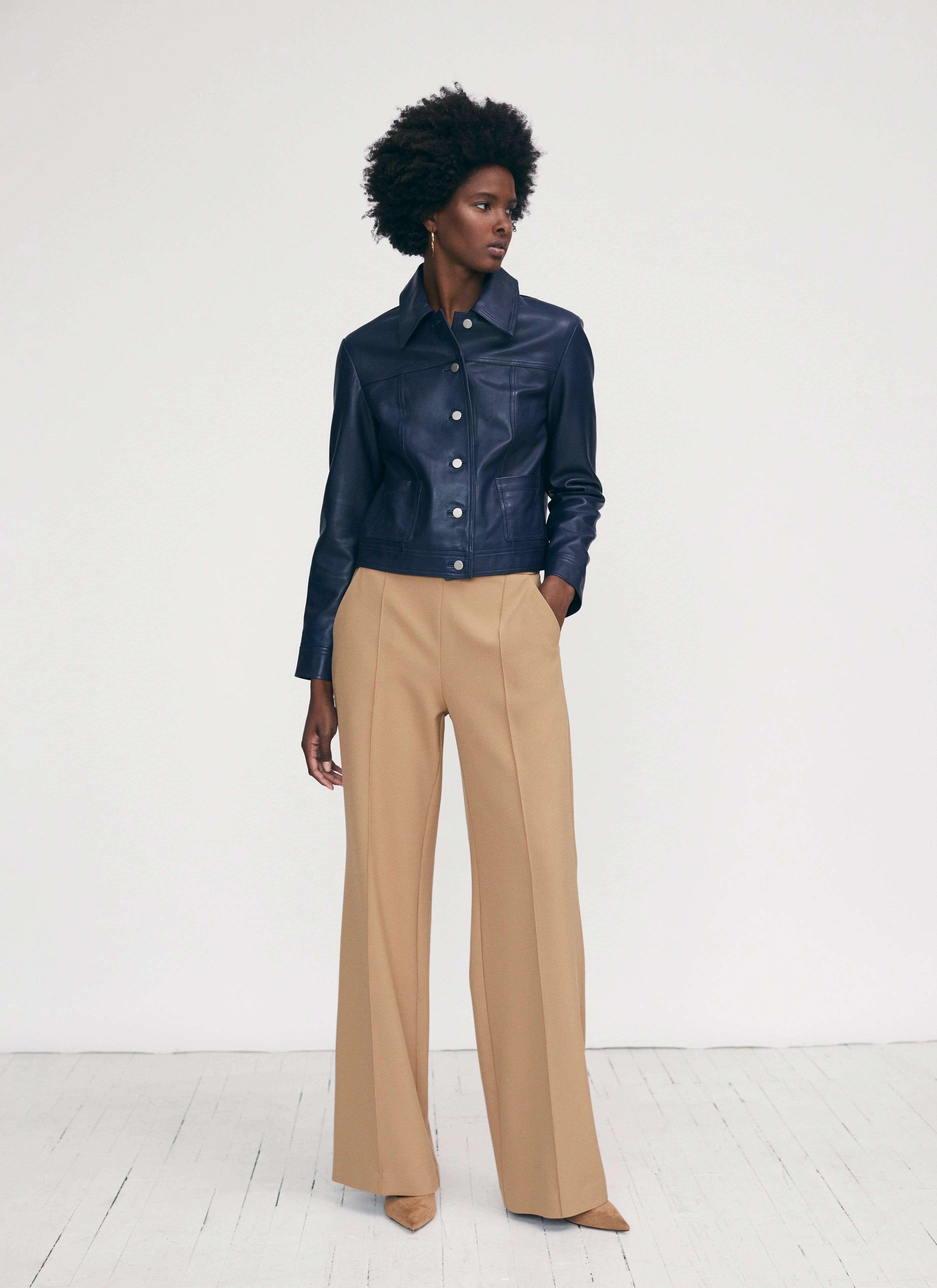 Iris Setlakwe Pintuck Wide leg pants in Black