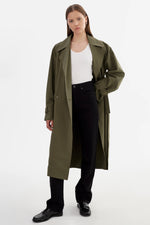 Load image into Gallery viewer, LaMarque Oversize Trench in Khaki Colette
