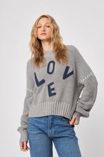 Load image into Gallery viewer, John &amp; Jenn Graphite Love Sweater
