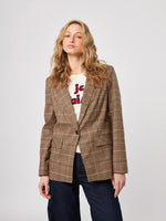 Load image into Gallery viewer, John&amp; Jenn Bentley Tartan Blazer - Saddle Tartan
