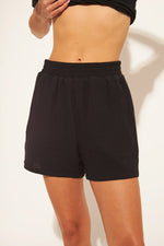 Load image into Gallery viewer, John &amp; Jenn Black Cotton shorts
