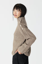 Load image into Gallery viewer, Lyla &amp; Luxe Driftwood MockNeck Sweater W/buttons
