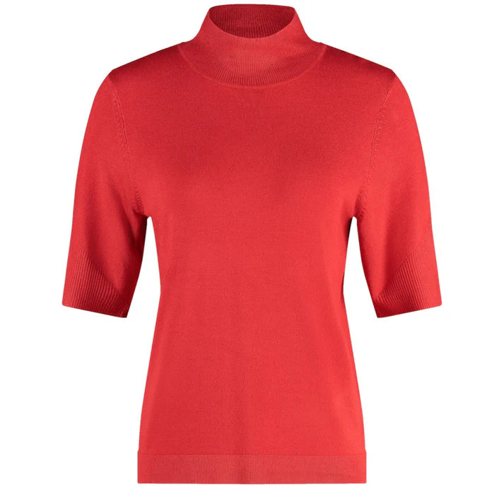 Gerry Weber Short Sleeve Sweater in Lipstick