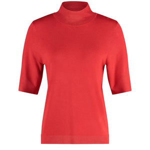 Gerry Weber Short Sleeve Sweater in Lipstick