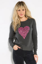 Load image into Gallery viewer, Lisa Todd Cotton Sweater Heart Strong

