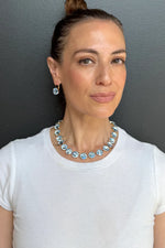 Load image into Gallery viewer, Rebecca Price Light Sapphire Rivoli Drops- Gold
