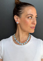 Load image into Gallery viewer, Rebekah Price Light Sapphire Rivoli Studs- Gold
