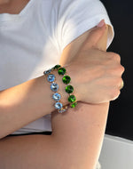 Load image into Gallery viewer, Rebekah Price Light Sapphire Rivoli Bracelet- Gold
