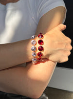 Load image into Gallery viewer, Rebekah Price Light Rose Rivoli Bracelet- Gold
