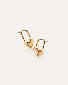 Jenny Bird Padlock Heart Earrings