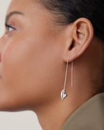 Load image into Gallery viewer, Jenny Bird Puffy Heart Threader Earrings
