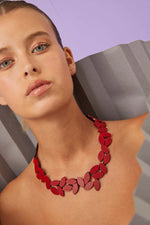 Load image into Gallery viewer, Iskin Kate Leaves Necklace Red
