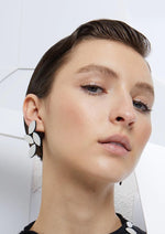 Load image into Gallery viewer, Iskin sisters KATE LEAVES EARRINGS MEDIUM SILVER
