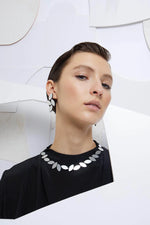 Load image into Gallery viewer, Iskin sisters KATE LEAVES EARRINGS MEDIUM SILVER
