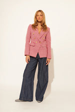 Load image into Gallery viewer, John &amp; Jenn Blazer Laurent Cherry Houndstooth
