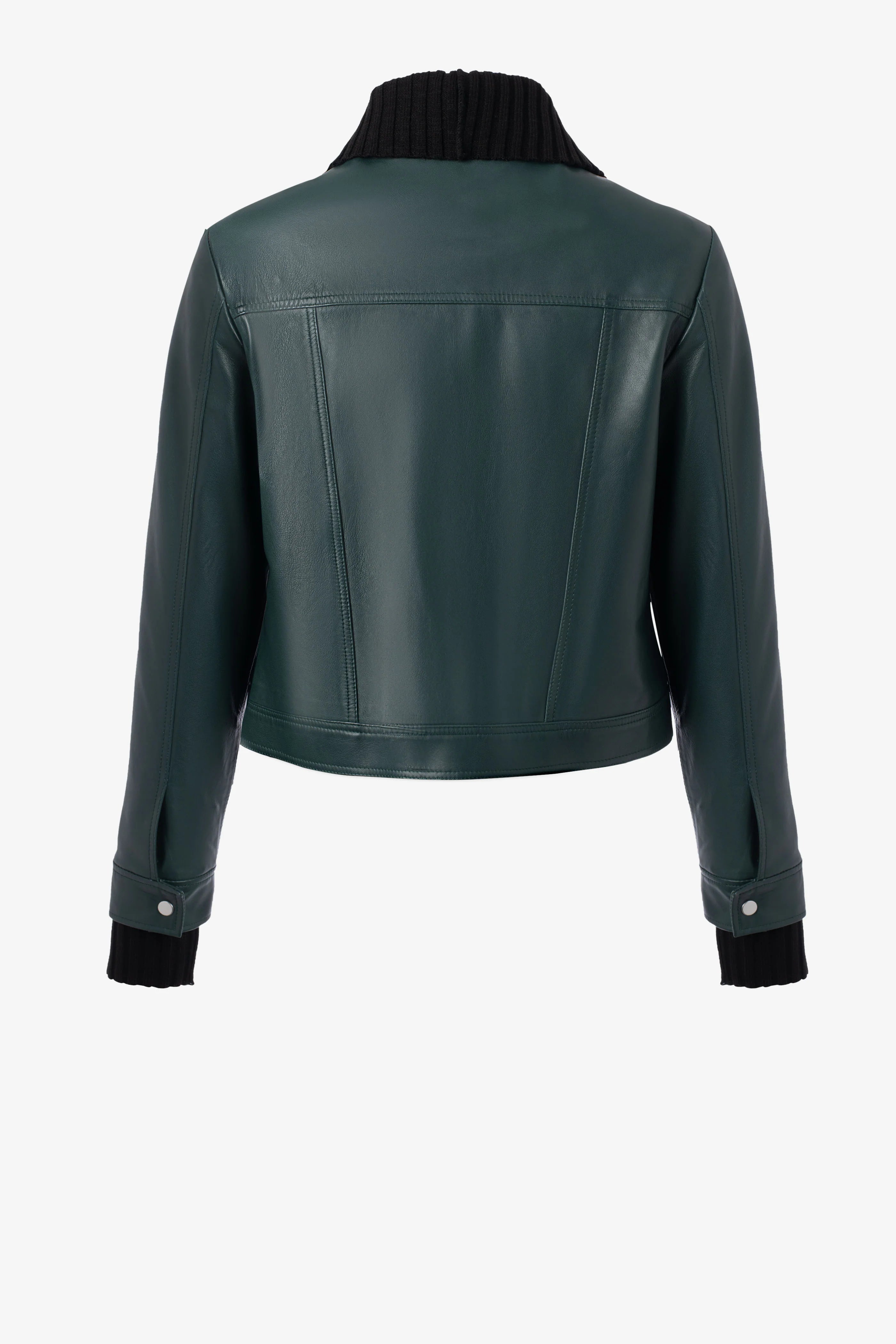 Iris Setlakwe LEATHER JACKET WITH REMOVABLE COLLAR AND CUFFS