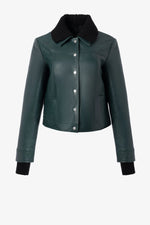 Load image into Gallery viewer, Iris Setlakwe LEATHER JACKET WITH REMOVABLE COLLAR AND CUFFS
