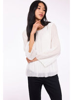 Load image into Gallery viewer, Pistache Accordion Pleated Georgette Blouse
