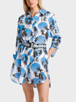 Load image into Gallery viewer, MARC CAIN SHIRT DRESS WITH PALM PRINT

