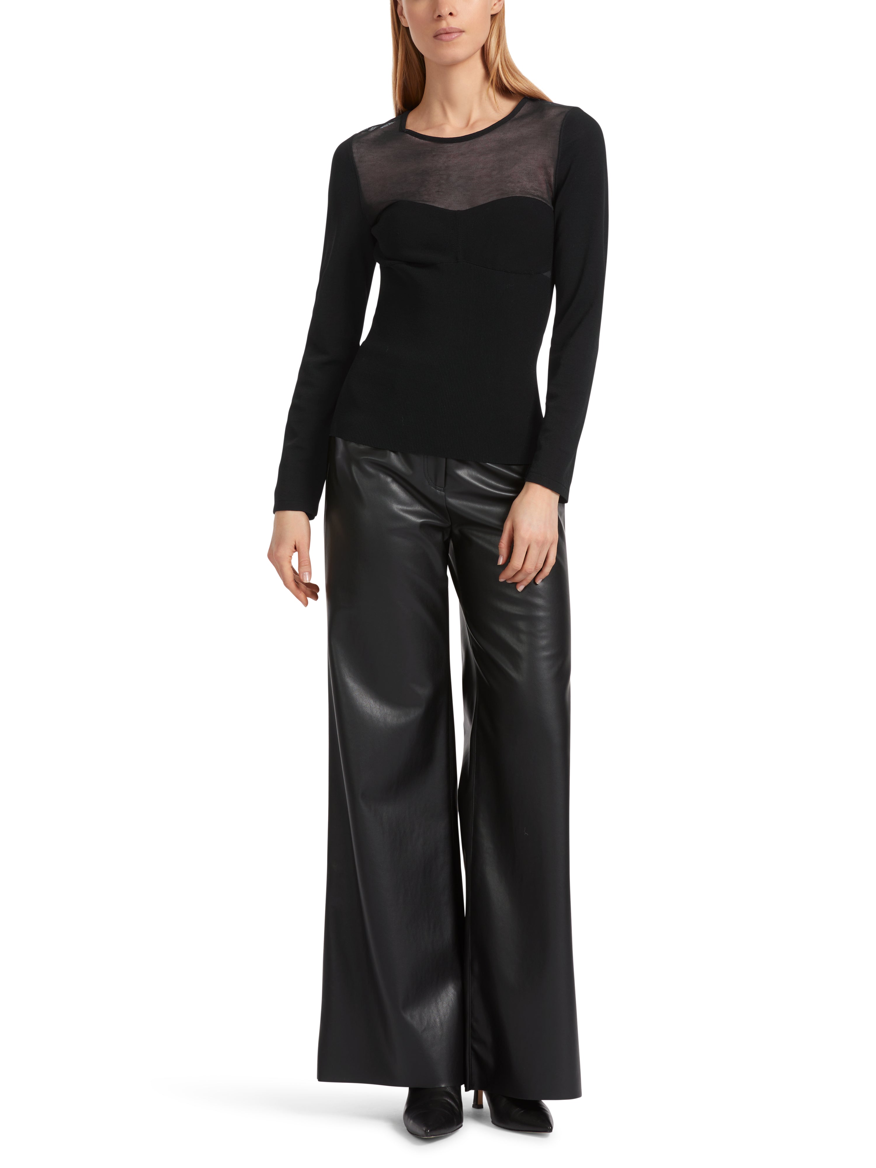 Marc Cain Black top with Mesh