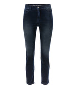 Load image into Gallery viewer, Marc Cain Sport Navy Crush Velvet Pant
