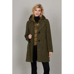 Load image into Gallery viewer, Boiled Wool Winter Jacket in Khaki Green
