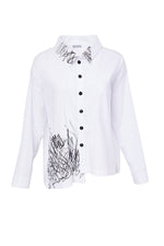 Load image into Gallery viewer, Naya White Blouse with black squiggle
