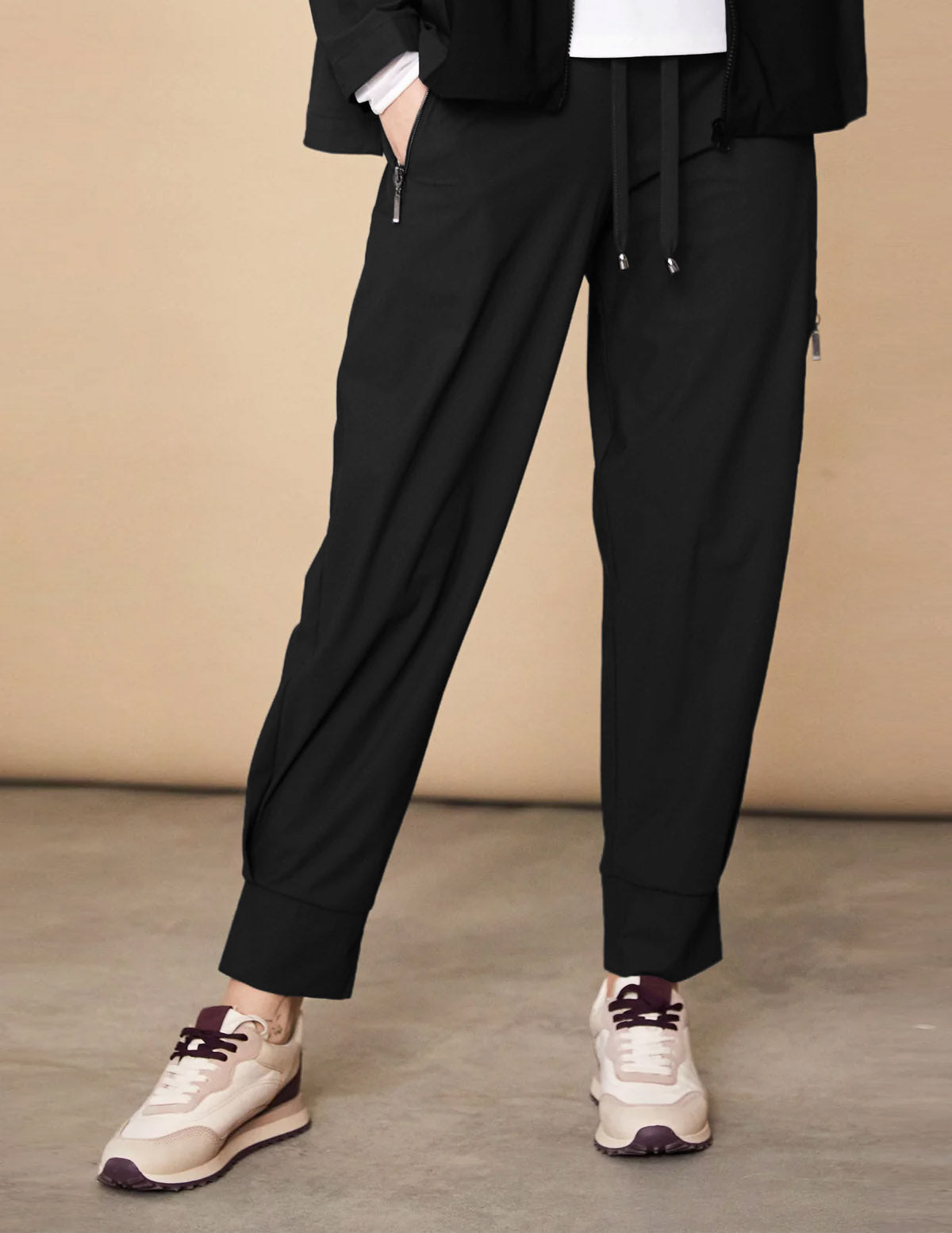 Naya Black Cuffed Travel Pant