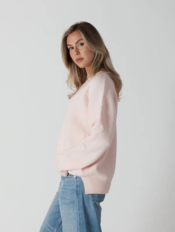 Lyle & Luxe Sweater Oceanheart  Powder Pink