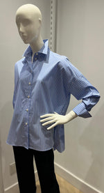 Load image into Gallery viewer, Max Volmary Blue Pinstripe oversize Blouse
