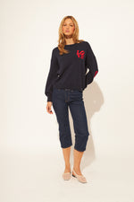Load image into Gallery viewer, John &amp; Jenn Sweater Pierre in Midnight Love
