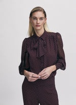 Load image into Gallery viewer, Iris Setlakwe Printed Blouse with cuff Shirring
