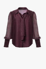 Load image into Gallery viewer, Iris Setlakwe Printed Blouse with cuff Shirring
