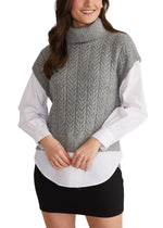 Load image into Gallery viewer, 525 Cable Vest Tunic Grey
