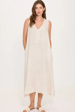 Load image into Gallery viewer, Pistache Linen Milano Maxi Dress
