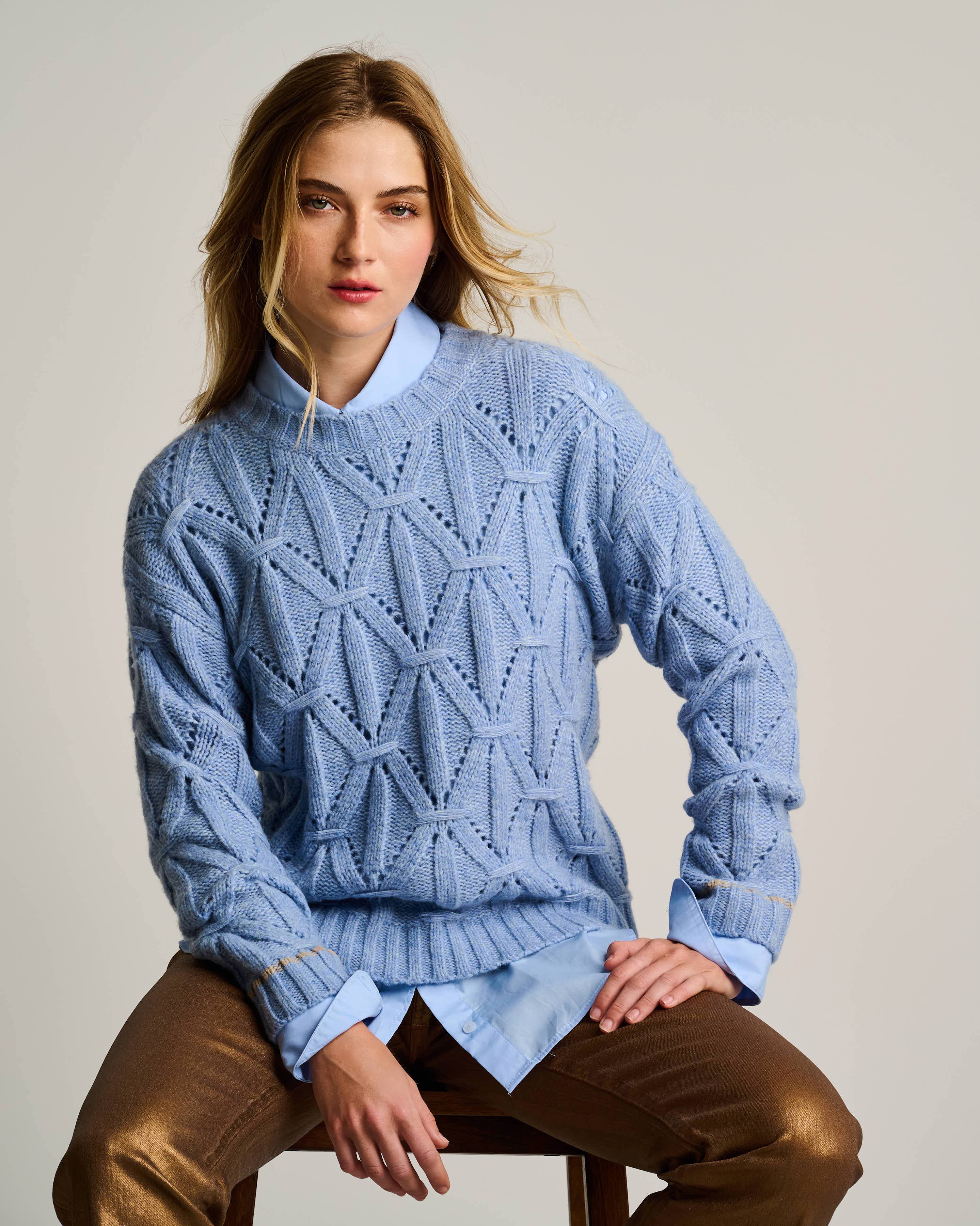 Lisa Todd Blue Wash Cable Sweater