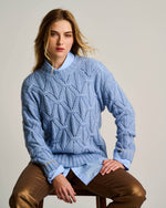Load image into Gallery viewer, Lisa Todd Blue Wash Cable Sweater
