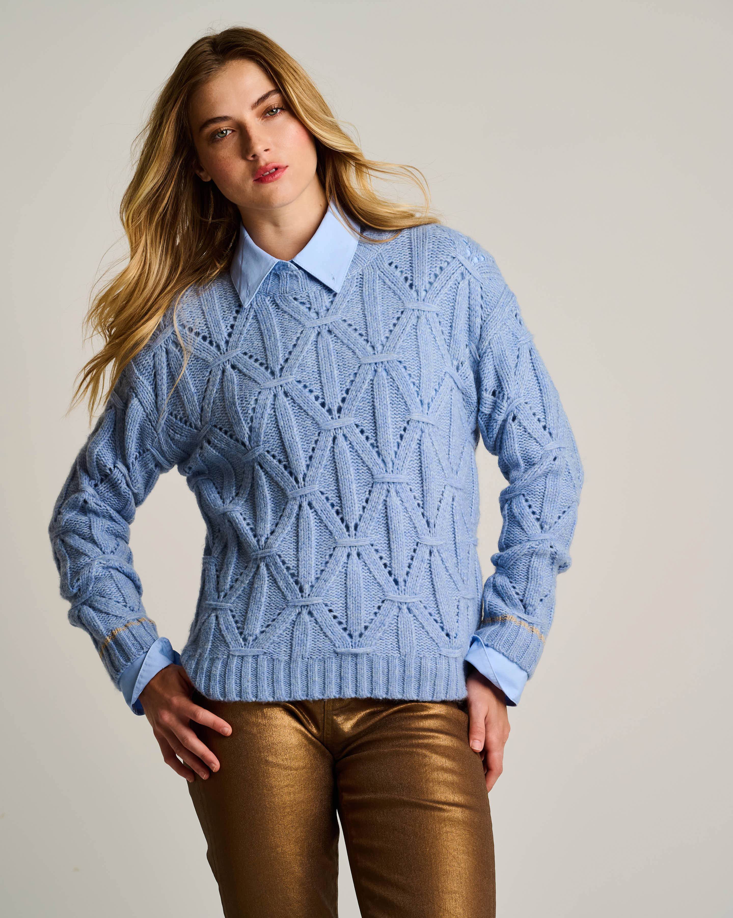 Lisa Todd Blue Wash Cable Sweater