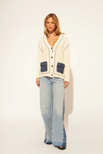 Load image into Gallery viewer, John &amp; Jenn Cardigan Sinclair Selvedge Denim
