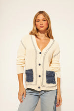 Load image into Gallery viewer, John &amp; Jenn Cardigan Sinclair Selvedge Denim
