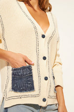 Load image into Gallery viewer, John &amp; Jenn Cardigan Sinclair Selvedge Denim
