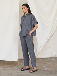 Tonet Linen New York Pant Blue