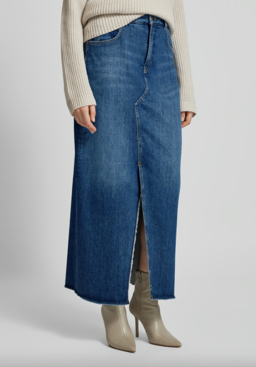 Cambio Long Denim Skirt Harlow