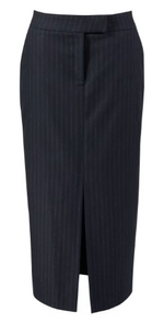 Load image into Gallery viewer, Cambio Navy Pinstripe Skirt Heaven
