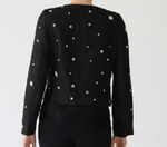 Load image into Gallery viewer, Weill Mikado Black Jewelled Tweed Jacket
