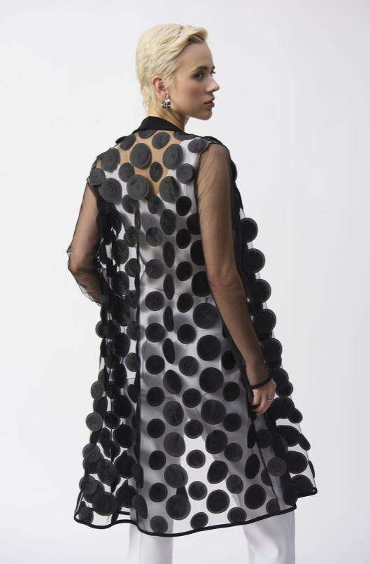 Joseph Ribkoff 3d Dot And Mesh Cover-up