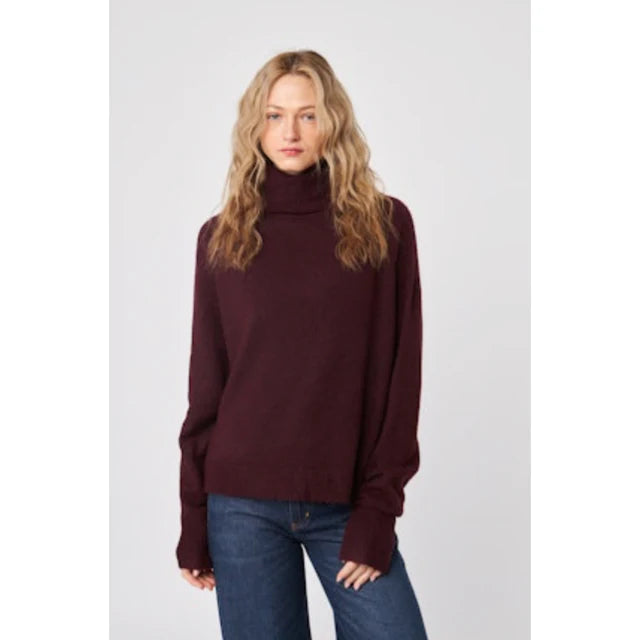 JOHN & JENN - EMMETT TURTLENECK SWEATER IN MERLOT