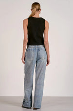 Load image into Gallery viewer, Elan Jogger Denim with Side Stripe
